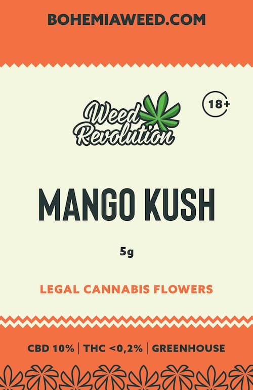 WEED REVOLUTION MANGO KUSH GREENHOUSE CBD 10% a THC 0,2% 10g 