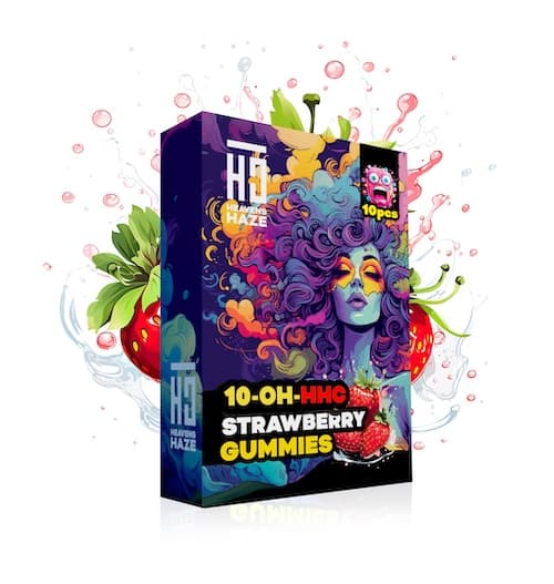 HEAVENS HAZE Gummies Strawberry 10-OH-HHC 10szt