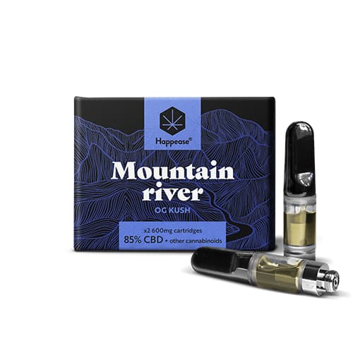 Happease Mountain River cartridge 1200 mg 85% CBD 2szt x 600 mg