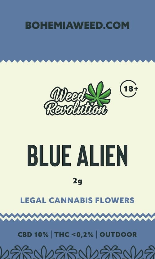 WEED REVOLUTION BLUE ALIEN OUTDOOR CBD 10% a THC 0,2% 2g 