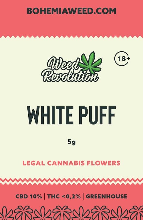 WEED REVOLUTION WHITE PUFF GREENHOUSE CBD 10% a THC 0,2% 5g 