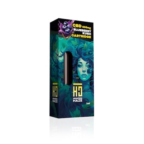 HEAVENS HAZE cartridge Blueberry Kush CBD 600mg 1ml