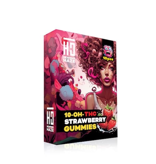 HEAVENS HAZE Gummies Strawberry 10-OH-THC 10szt