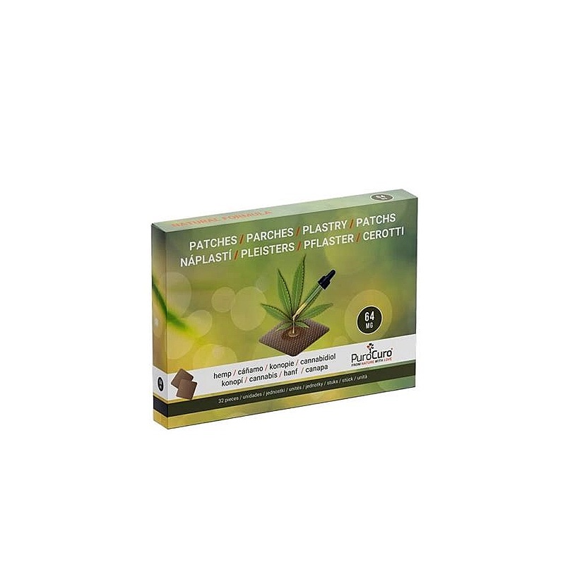 Plastry CBD z konopi PuroCuro 2048 mg, 32 szt. x 64 mg